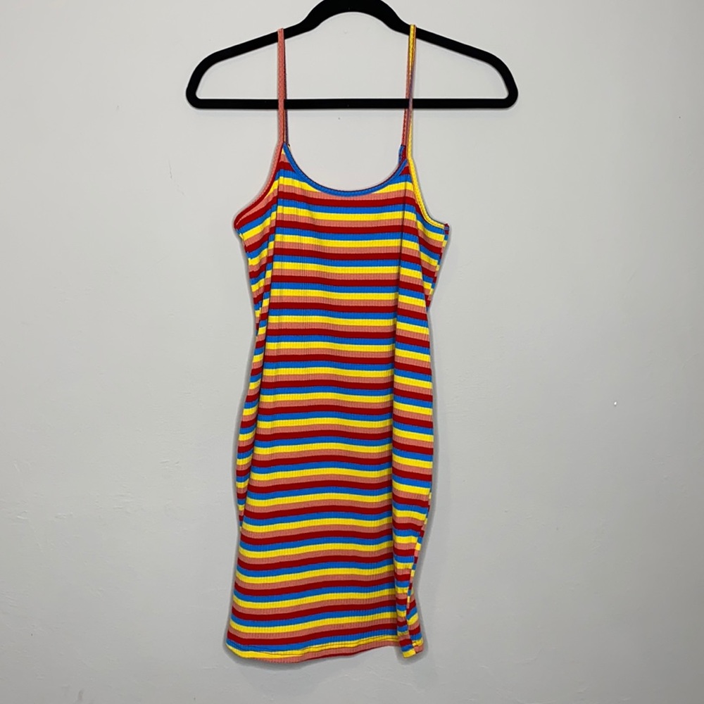 Bundle only SHEIN Rainbow Stripe Sleeveless Maternity Dress